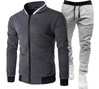 riou Completo Sportivo Uomo Tute Uomo Complete Offerte Tuta Uomo Completa Invernale Set Tute da Uomo Sportiva Set Pullover Felpa con Cappuccio e Jogging Pantaloni 2 Pezzi Tute