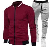 riou Completo Sportivo Uomo Tute Uomo Complete Offerte Tuta Uomo Completa Invernale Set Tute da Uomo Sportiva Set Pullover Felpa con Cappuccio e Jogging Pantaloni 2 Pezzi Tute