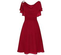 Riou Donna Chiffon Abito da Sera Elegante Senza Maniche Abiti da Sposa da Damigella Sexy off Shoulder Matrimonio Abiti Cerimonia Vestito