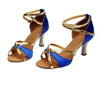 riou Donna Latino Americano Salsa Tango Scarpe da Ballo con Strass Vestito Tacco Sandali con Tacco Tacchi Donna Bambina Scarpe da Ballo Latino Ballo da Sala Ballo Danza Moderna Scarpe