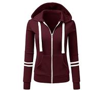 riou Felpa con Zip e Cappuccio Taglie Forti: Hoodie Donna Felpe Slim Fit Sweatshirt Invernali a Maniche Lunghe con Tasca Sweatshirt