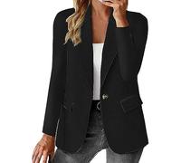 riou Giacca da Abito Blazer Donna Elegante Invernale a Maniche Lunghe Blazer con Bottoni Curvy Tailleur Giacche Donna Oversize Jacket Slim Fit Aperto Davanti OL Cardigan per Cerimonia Ufficio Business