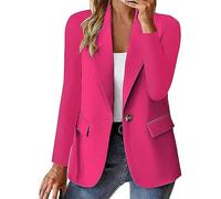 riou Giacca da Abito Blazer Donna Elegante Invernale a Maniche Lunghe Blazer con Bottoni Curvy Tailleur Giacche Donna Oversize Jacket Slim Fit Aperto Davanti OL Cardigan per Cerimonia Ufficio Business