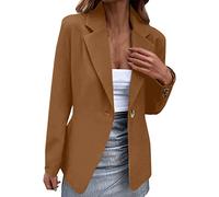 riou Giacca da Abito Blazer Donna Elegante Invernale a Maniche Lunghe Blazer con Bottoni Curvy Tailleur Giacche Donna Oversize Jacket Slim Fit Aperto Davanti OL Cardigan per Cerimonia Ufficio Business