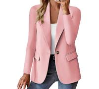 riou Giacca da Abito Blazer Donna Elegante Invernale a Maniche Lunghe Blazer con Bottoni Curvy Tailleur Giacche Donna Oversize Jacket Slim Fit Aperto Davanti OL Cardigan per Cerimonia Ufficio Business
