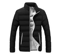 riou Giubbotto Invernale Imbottito da Uomo Cotone Caldo Parka Giacca Cappotto Antivento Cappotto Casual Capispalla Termico Piumino con Cappuccio Rimovibile Outterwear per Lavoro Moto Bici All'Aperto