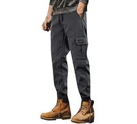 riou Offerte Oggi Pantaloni Tuta da Uomo Pantaloni Sportivi Multitasche Pantalone Tuta Comodi e Traspirante Pantalone Cargo Pants Casual Cotone Lavoro Pants Cargo Elasticizzati Baggy