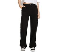 riou Pantaloni Cargo da Donna in Tessuto Leggeri Elastici Vita Bassa per Il Tempo Libero con Tasche Vintage Gamba Larga Diritto Pantaloni Cargo Donna con Tasche Stretch Lunghi Pantalone Trekking