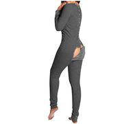 riou Pigiama Donna Natale Aperto Intero Invernale Taglie Forti Pigiama Sexy Curvy Hot per Sesso Pigiama Manica Lunga Quadri Pigiama Donna Sexy Lingerie Apertura
