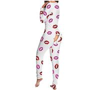 riou Pigiama Donna Natale Aperto Intero Invernale Taglie Forti Pigiama Sexy Curvy Hot per Sesso Pigiama Manica Lunga Quadri Pigiama Donna Sexy Lingerie Apertura