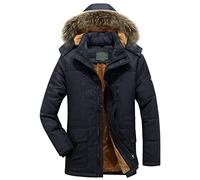 riou Piumino Uomo Invernale Taglie Forti Slim Fit con Cappuccio Parka Cappotto Leggero Offerta Slim Fit Giubbotto Giaccone Giacca Uomo Impermeabile Invernale Tinta Unita Taglie Forti