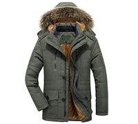 riou Piumino Uomo Invernale Taglie Forti Slim Fit con Cappuccio Parka Cappotto Leggero Offerta Slim Fit Giubbotto Giaccone Giacca Uomo Impermeabile Invernale Tinta Unita Taglie Forti
