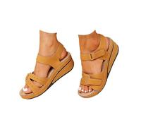 riou Sandali Donna con Plantare Estraibile Sandali Estive Eleganti con Zeppa Sandalo a Punta Aperta Comode Passeggio Scarpe Ortopediche Plantari Arch Fit Cinturino alla Caviglia Antiscivolo Trekking