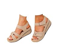 riou Sandali Donna Ortopediche Estive Anatomiche Plantare Estraibile Zeppa Sandalo Comode da Casa Doppia Fascia Sandalo Bohemia Sandali Tacco Basse Estive Eleganti Scarpe Infradito Per Plantari