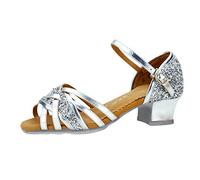 riou Scarpe da Ballo Latino Salsa Bambina Scarpe da Ballo da Sala Tango Valzer Kizomba Bachata Eleganti Ragazza Sandali con Tacco e Plateau Sandali Scarpe da Banchetto Formale Tacco Heel