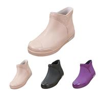 riou Stivali Pioggia Donna Impermeabili Stivali Gomma Robusto e Confortevole Stivaletti Alti Boots Scarpe da Pioggia Morbidi Giardino Bassi Stivale Impermeabili Leggeri Scarpe Da Giardiniere