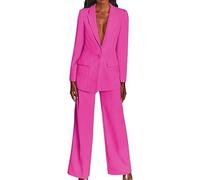 riou Tailleur Completo Maniche Lunghe con Pantaloni Elegante da Cerimonia Completo Tailleur Curvy Matrimonio Tailleur Donna Eleganti Curvy Casual Elegante Business Suit Set