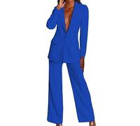 riou Tailleur Completo Maniche Lunghe con Pantaloni Elegante da Cerimonia Completo Tailleur Curvy Matrimonio Tailleur Donna Eleganti Curvy Casual Elegante Business Suit Set