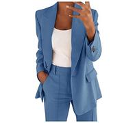 riou Tailleur Donna da Giacca Estivo Curvy Ufficio E Lavoro Donne Casual Solid Single Button Lapel Loose Suit Temperament Cardigan Giacca Autunno Slim Fit Blazer da Cerimonia Tuta Curvy