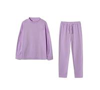riou Tuta Donna Sportiva Completa Invernale Tuta Donna Completa Invernale Senza con Cappuccio Tops Tuta da Casa Felpa Manica Lunga + Pantaloni con Tasche Set di 2 Pezzi
