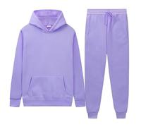 riou Tuta Donna Sportiva Completa Invernale Tuta Donna Completa Inverno Senza/con Cappuccio Tops Tuta da Casa Felpa Manica Lunga + Pantaloni con Tasche Set di 2 Pezzi Yoga Jogging Ragazza Regalo