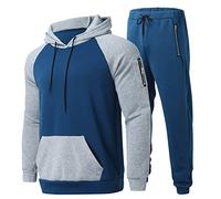 riou Tute Uomo Complete Offerte Palestra Tute da Ginnastica Felpa con Cappuccio e Pantalone Corsa Elasticizzati con Coulisse Casual Bodybuilding Running Ragazzo Tute da Ginnastica Taglie Forti