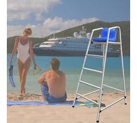 RiouPsithuric Chaises de sauveteur hautes, Chaise de Piscine extérieure et intérieure en Acier inoxydable 304, chaises de sauveteur portables détachables pour la Garde côtière, Tabouret de Bar a