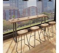 RiouPsithuric Table de Bar Moderne en Bois massif - Style industriel avec bords irréguliers, Hauteur de comptoir étroite pour Cuisine et terrasse, tabourets Non inclus