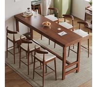 RiouPsithuric Table de Bar rectangulaire Moderne à Plateau Haut - Élégante Table en Bois pour Cuisine, Balcon et Maison. Design étroit, Facile à Installer (tabourets vendus séparément).