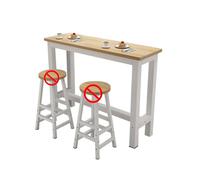 RiouPsithuric Table de Bar, Table industrielle - Table à Manger en Bois massif avec bords Vivants, Conception extensible et étroite pour Les Petits espaces, Cuisine Parfaite ou Café, Hauteur de