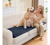 rious - Copridivano spesso e antiscivolo, per divano a 3 posti, ideale per soggiorno e roulotte, 70 x 180 cm, 1 pezzo, colore: blu scuro