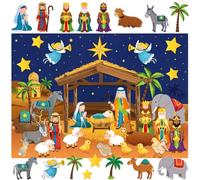 Riouwal Set di storie con Tavole in Feltro Set per presepe Fai da Te Tavola in Feltro per Bambini Piccoli