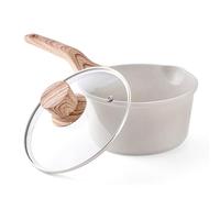 RIOVARM 18 cm Casseruola Antiaderente Induzione Casseruole con coperchio In granito 2L Pentola per il latte Casseruola Latte Pentola per Pasta Vaso per Salse