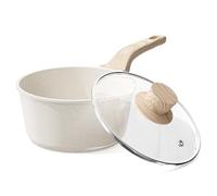 RIOVARM 20 cm Casseruola Antiaderente Induzione Casseruole con coperchio In granito 2.4L Pentola per il latte Casseruola Latte Pentola per Pasta Vaso per Salse