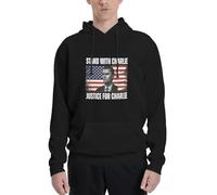 RIP Charlie Kirk Stand with Charlie Felpa con Cappuccio Casual da Uomo con Cappuccio e Maniche Lunghe, Costume per Uomo e Donna