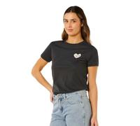 Rip Curl 2026 Donna RC Heart Logos Tee 0MWWTE - Washed Black