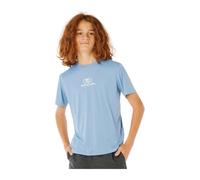 RIP CURL 2026 Juniors Icons Surflite UPF Manica Corta Rash Vest 12ABRV - Denim Sbiadito Junior Size - 14Y