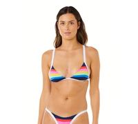 Rip Curl Surf Stripe Fixed Tri Bikini Top Multicolor M Donna