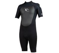Rip Curl Dawn Patrol Short Sleeve Spring Suit, Unisex, Black/Black/Silver, XL