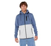 RIP CURL Departed Anti Series Technical Zip Up Hooded Sweatshirt Felpa con Cappuccio, Blu Marino/Grigio, L Uomo