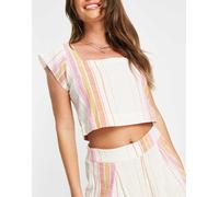 Rip Curl - Heat Wave - Top da mare a righe multicolore in coordinato 42