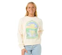 Rip Curl Long Sleeve, Relaxed Fit Crewneck Casual Pullover Crew Sweatshirt Maglia di Tuta, Bone Rip Surf, XL Donna