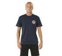 Rip Curl Relaxed Fit Logo Crew T-Shirt, Blu Marino Scuro, M Uomo