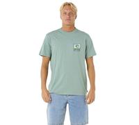 Rip Curl T-shirt girocollo da uomo con logo Relaxed Fit, Blue Lagoon Raw Energy Trad Tee, M
