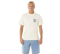 Rip Curl T-Shirt Girocollo da Uomo con Logo Relaxed Fit, Bone Raw Energy Trad Tee, S