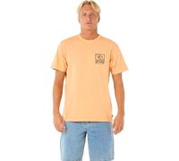 Rip Curl T-Shirt Girocollo da Uomo con Logo Relaxed Fit, Mandarin Zest Raw Energy Trad Tee, M