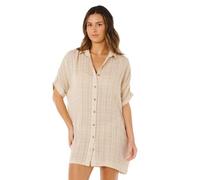 Rip Curl Vestito Corto A Maniche Corte Paradise Check Cover-up