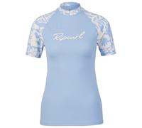 Rip Curl Pacific Coast Upf Short Sleeve Rash Guard Blu S Donna