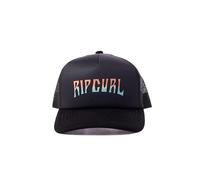 RIP CURL Youth Trucker Hat with Snapback Closure And Mesh Back-Adjustable, Breathable cap for Boys & Girls Cappellino da Baseball, Nero Slavato, Taglia Unica Unisex-Adulto