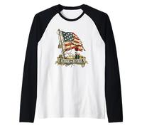 Riparare la Bandiera Americana della Repubblica Maglia con Maniche Raglan